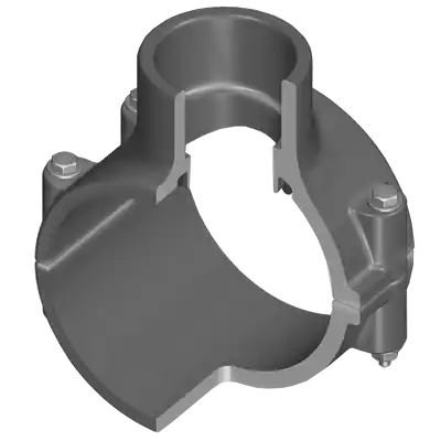 Spears 866S-420 4X2 PVC Clamp Saddle Soc EPDM SS Bolt