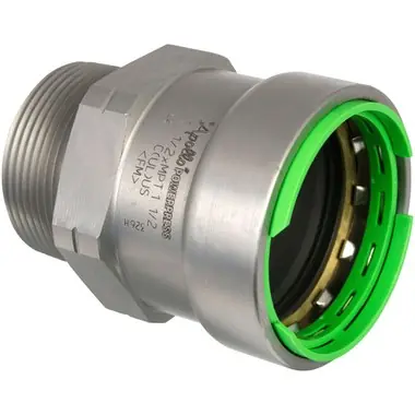 Apollo PWR7480858 Powerpress, Press Male Adapter, Non-Gas, 3/4 inch x 3/4 inch, Press x MPT, Model 404