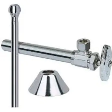BrassCraft CS400AX C Sink 1/2 in x 3/8 in x 12 in Supply Kit in Chrome Plated