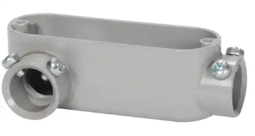Steel Electric Products LR4AT 1-1/4 Inch Die-Cast Copper Free Aluminum 90 Degrees Hub Type LR Conduit Body