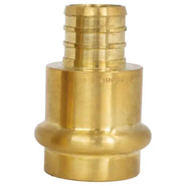 Webstone H-16804W-R 3/4 x 1 PEX Crimp x Copper Press Brass Adapter (Lead Free)
