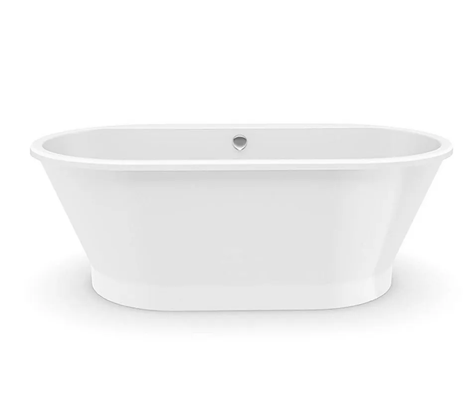 Aquatic W3AX6636FTO-WH Cyrus 65-1/2 x 35-1/2 in. Freestanding Bathtub with Front Center Drain in White