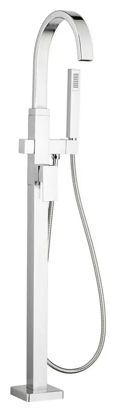 American Standard 7184951.002 Times Square Contemporary Square Freestanding Tub Faucet With Personal Shower