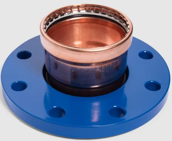 Mueller PF01940 Streamline PRS Large Composite Flange, 4 in, Wrought Copper, Press, 150 lb