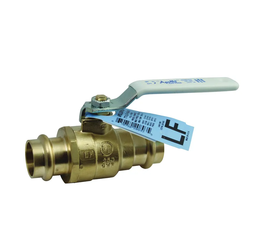 Apollo 77VLF14601 Ball Valve 77VLF-140 Lead Free Brass 1-1/4 Inch Press 2-Piece Full Port Stainless Steel Trim