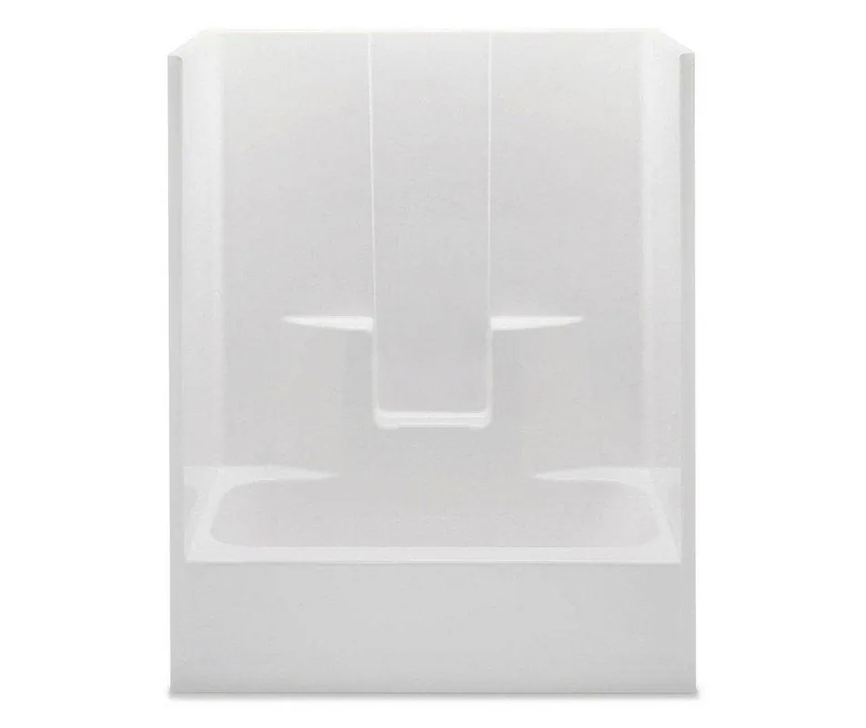 Aquatic 2603SGR-WH Everyday 60 in. x 33-1/4 in. Tub & Shower Unit in White with Right Drain