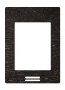 Schneider Electric FAS-06 fascia dark brown wood grain finish