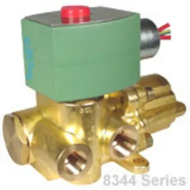ASCO EF8344G074 Solenoid Valve 8344 Brass 1/2 NPT 4 Way Single Solenoid 120AC Nitrile Rubber