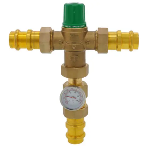 Taco 5003-H3-G 3/4 Press 5003 Mixing Valve w/ Gauge (Low Lead)