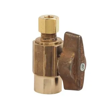 Brasscraft KTR04X-R KT Series 1/2 x 1/4 in. Sweat x OD Compression Lever Handle Straight Supply Stop Valve