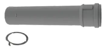 DuraVent 6PPS-36C 6 x 36 PolyPro Single Wall Straight Pipe w/ LB2
