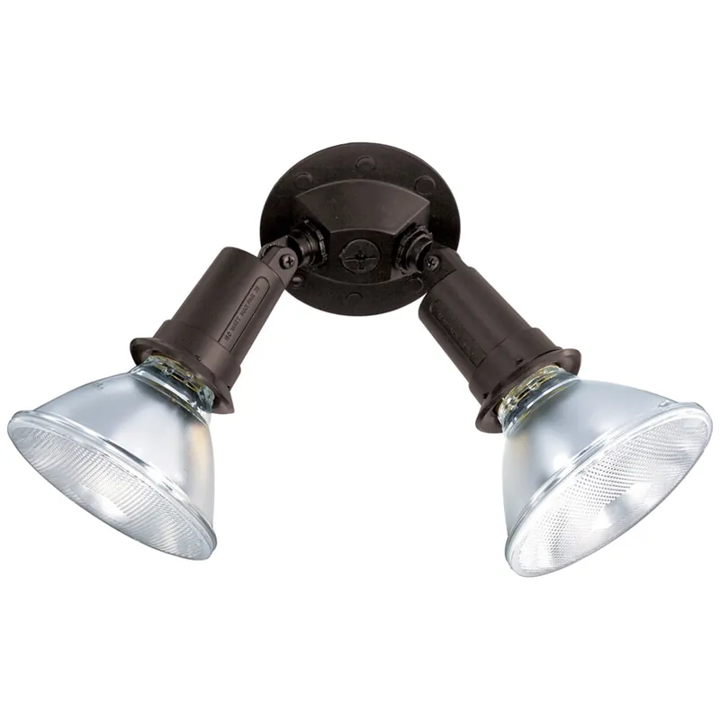 SATCO 76/523 Exterior Traditional Utility Floodlight Fixture With Adjustable Swivel (2) PAR38 Halogen Lamp 150 W