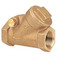 Nibco KT403W-112 Check Valve Y-Pattern Horizontal Swing 1-1/2 Inch Bronze Class 125 Threaded Buna-N Seal