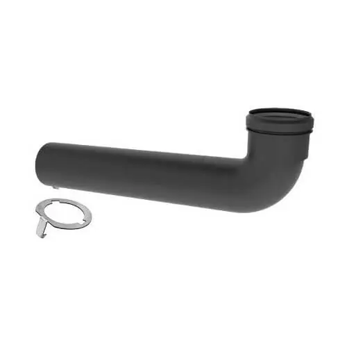 DuraVent 2PPS-E90EBC 2 PolyPro 90 Black UV Resistant Extended Elbow w/ LB2