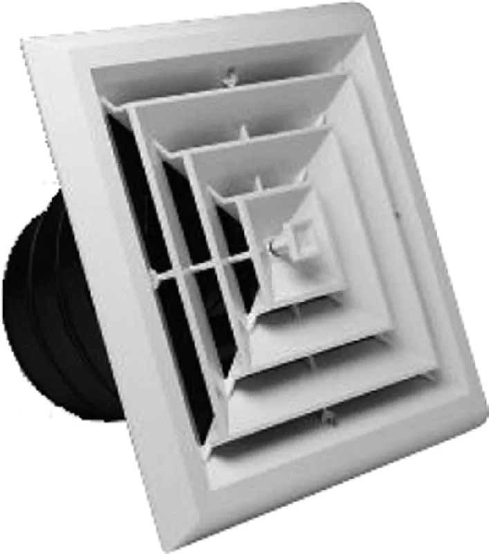 Rectorseal 81914 Diffuser Assembly, 8 x 8 4-Way Grille/Damper/Box Classic MV4
