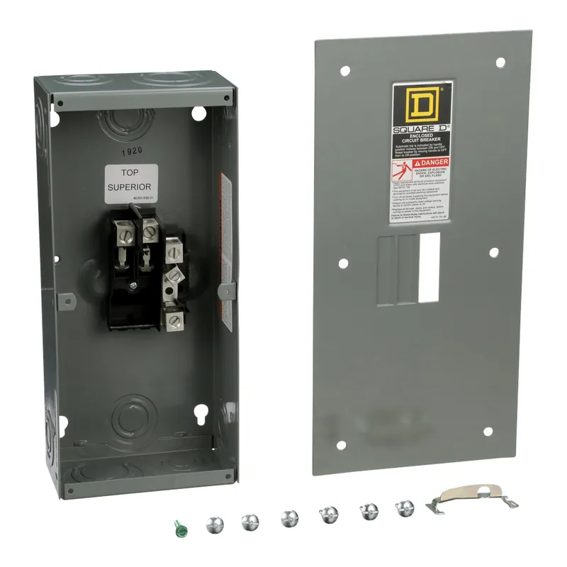 Square D QO2100BNF Circuit Breaker Enclosure 100 Amp NEMA 1 Flush Cover