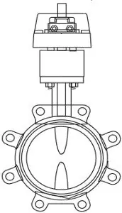 Schneider Electric VFFS-6200-E25-L-13 valve actuator assembly 2 way butterfly valve