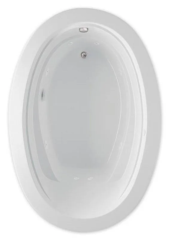 Aquatic 3960620V-WH Belmont I 59-1/8 x 40 Soaker Drop-In Bathtub with Reversible Drain