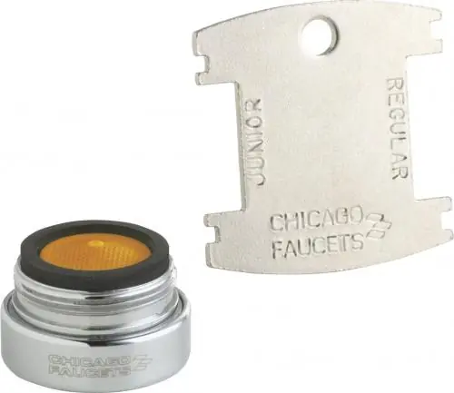 Chicago Faucets E34VPJKABCP 1.5 GPM Vandal Proof Aerator Pressure Compensating Softflo