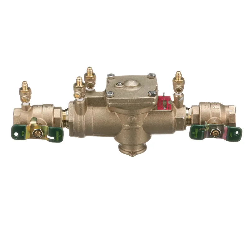 Watts Regulator 1-LF009M2-QT Backflow Preventer LF009 Reduced Pressure Zone Assembly 1 Inch Lead Free Bronze Quarter Turn FNPT