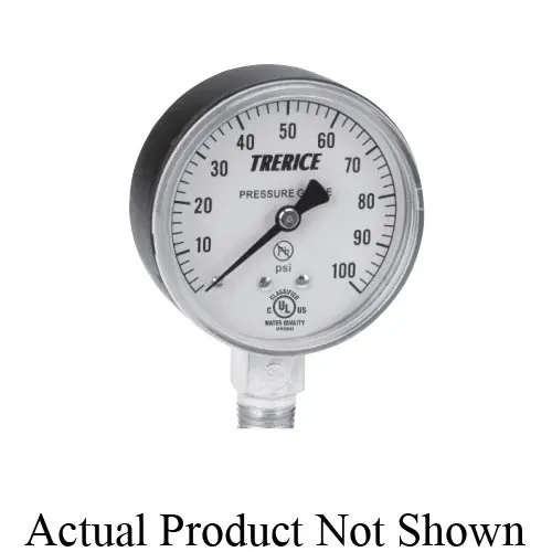 Trerice 800B2002BA60 800B Dry Utility Pressure Gauge 0 to 60 psi 1/4 in MNPT