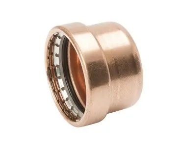 Mueller PF07015 Streamline PRS PF 07015 Large Tube Cap, 2-1/2 in, Press, Wrought Copper