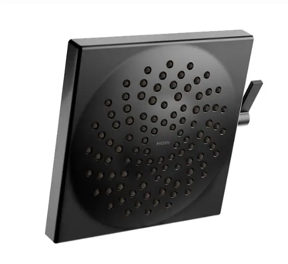 Moen S6345BL Velocity Matte Black Two-Function 8-1/2 Diameter Spray Head Rainshower