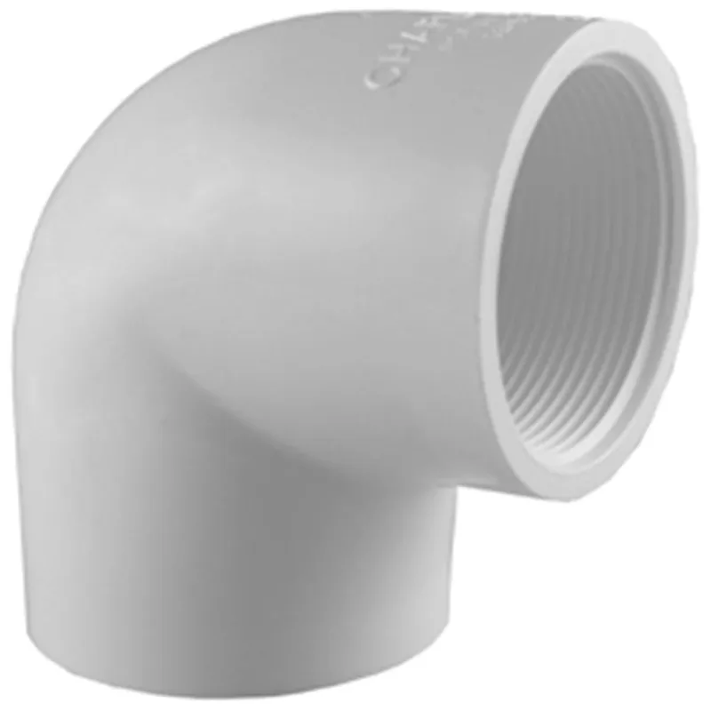 Charlotte Pipe PVC023011000 1 - SCH40 PVC Elbow - 90 Degree (Adapter) - Slip x FIP