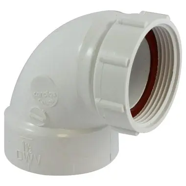 IPEX 212291AW Elbow 90 Degree Trap Adapter 1-1/2 Inch PVC Hub x Hub 212291AW