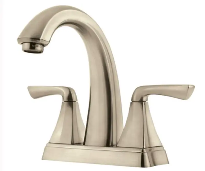 Pfister LF-048-SLKK Selia Centerset Bathroom Faucet, 2 Handles, Push and Seal Drain, 1.2 gpm Flow Rate