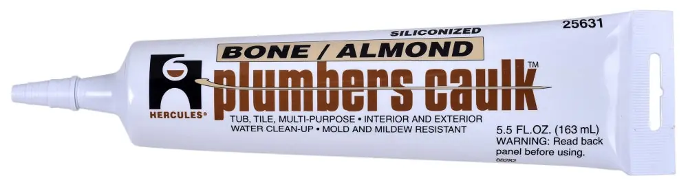 Hercules 25631 Plumbers Caulk 5.5 Fluid Ounce Almond/Bone