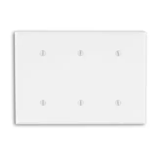 Leviton 88035 No Device Blank Wallplate Standard Size 3 Gang