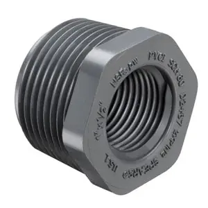 Spears 439-210G 1-1/2X3/4 PVC Reducing Bushing MPTXFPT SCH40 Gray