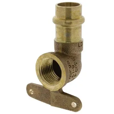Nibco PC70735ALF-12 Elbow 90 Degree High Ear 1/2 Inch Lead Free Cast Bronze Press x Female PC707-3-5-A-LF