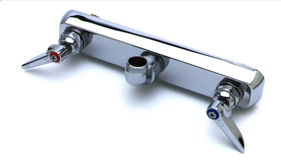 T&S Brass B-1125-LN Workboard Faucet Wall Mount 8 Centers Less Nozzle