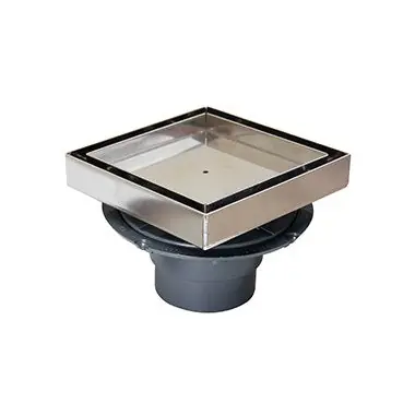 Sioux Chief 821-2PTQ Shower Drain with Stainless Steel Strainer Square Head 2 Inch PVC