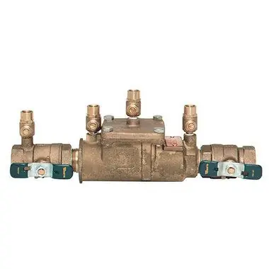 Watts Regulator 11/4LF007M2-QT-FZ Backflow Preventer LF007 1-1/4 Inch Lead Free Bronze Quarter Turn Dual Check FNPT LF007M2QT-114