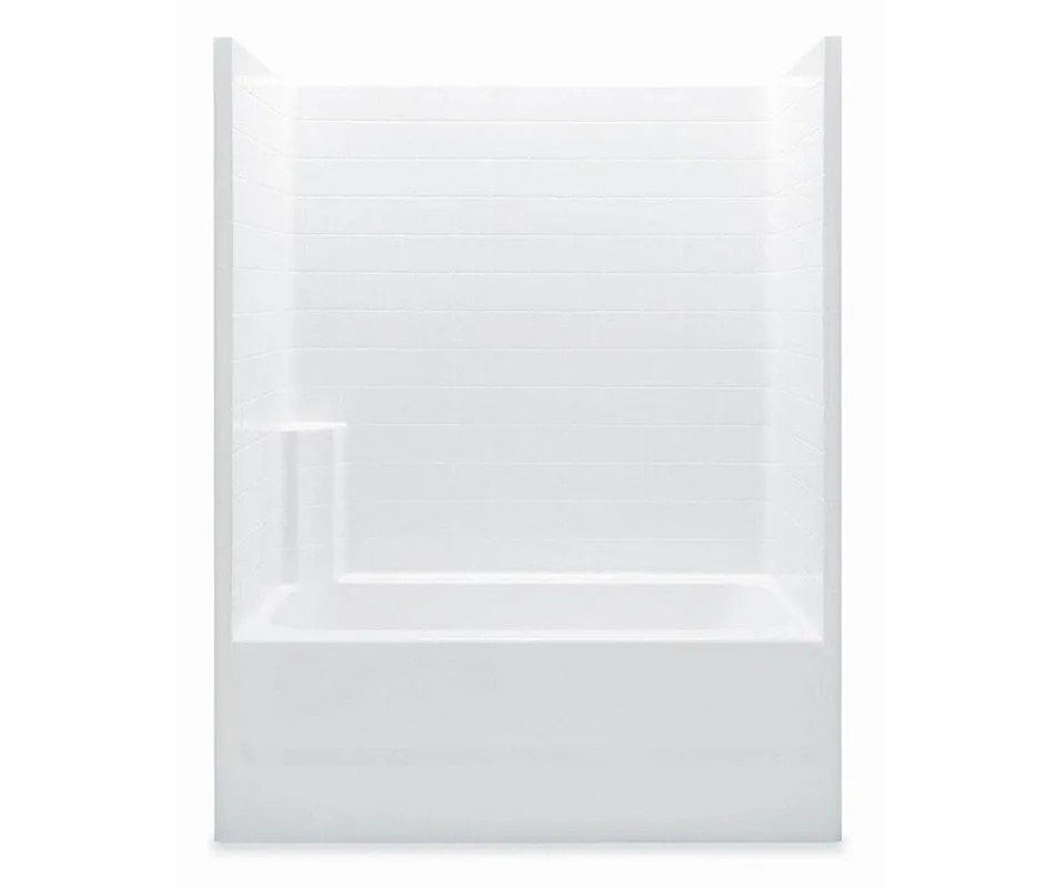 Aquatic 2603CTL-WH Everyday 60 in. x 33-1/4 in. Tub & Shower Unit with Left Drain