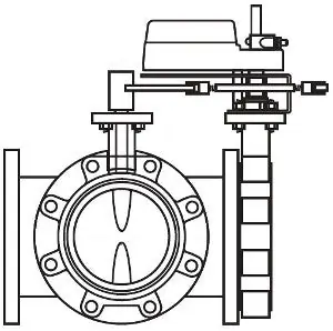 Schneider Electric VSF-630C-E25-L-13 valve-actuator assembly 3 in 3-Way Mixing/Diverting