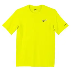 Milwaukee 414HV-2X WORKSKIN Lightweight Performance Shirt - Short Sleeve - Hi Vis 2X