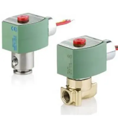 ASCO 8262G020-24 Solenoid Valve 8262 2-Way Brass 1/4 Inch NPT Normally Closed 24 Direct Current NBR