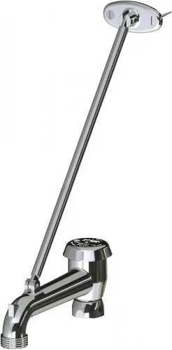 Chicago Faucet 897-SJKCP Faucet Spout Rigid Atmospheric Vacuum Breaker with Brace Rod Polished Chrome 5-3/4 x 3-1/8 Inch