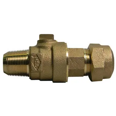 AY McDonald 74701BQA-34 Corporation Stop Lead Free Brass 3/4 Inch CCxCTS Q with Anode