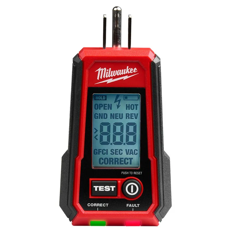 Milwaukee Tool 2224-20 Digital GFCI Receptacle Tester