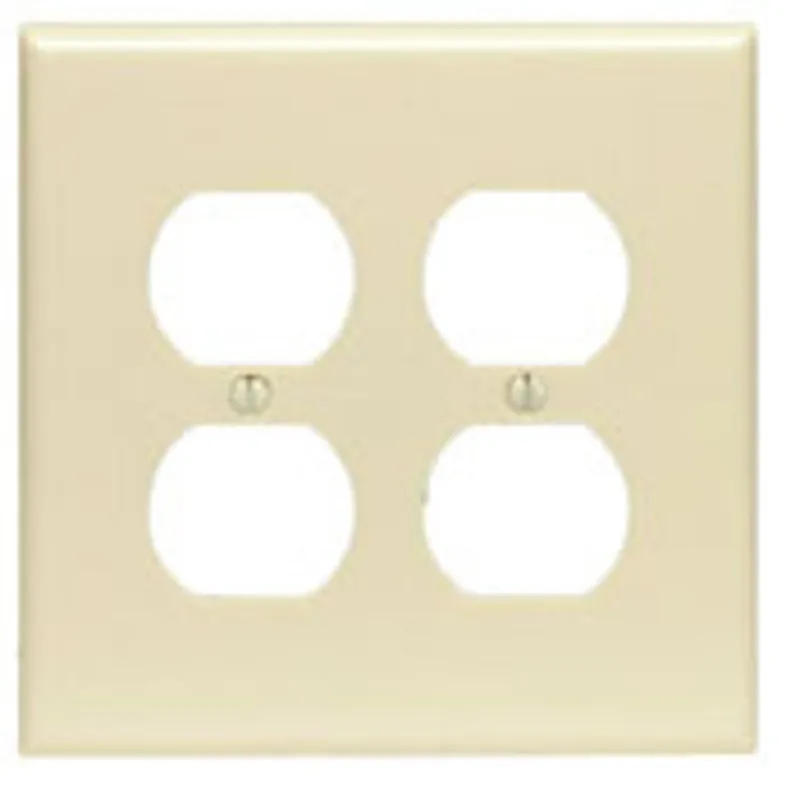 Leviton 80516-I 2-Gang Duplex Device Receptacle Wallplate Midway Size Replacement MPN
