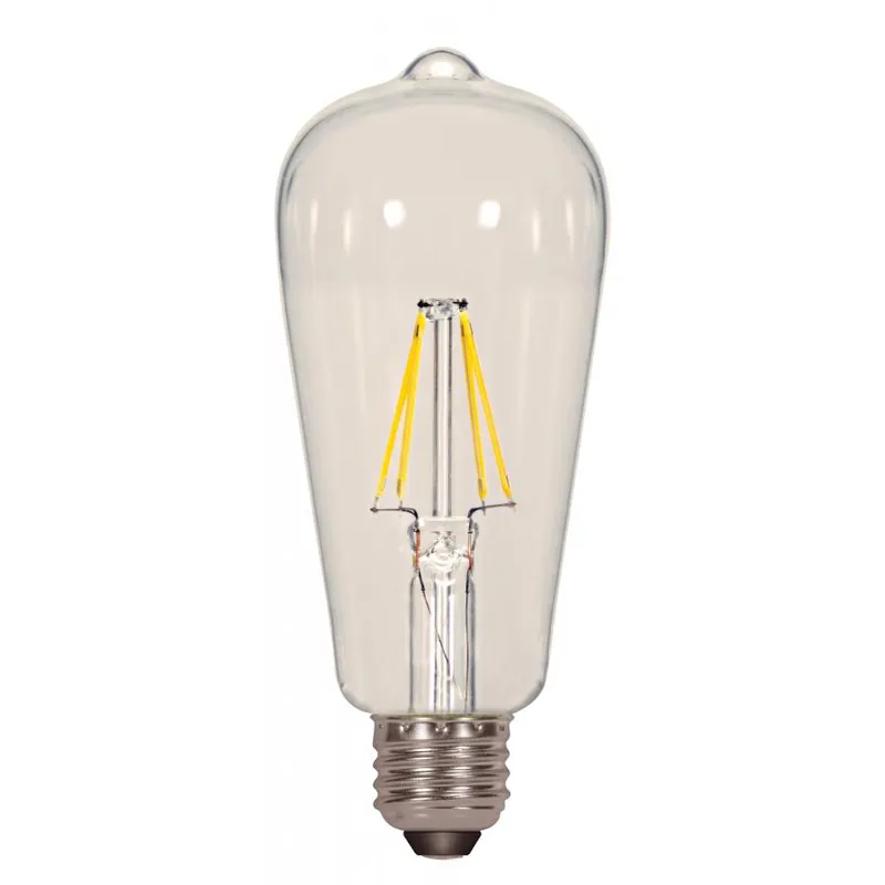 SATCO S9895 Dimmable Filament LED Lamp 6.5 Watt Medium Base 3000K 810 Lumens