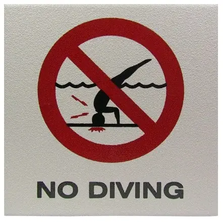 Inlays C621500 No Diving W/ International Symbol SR