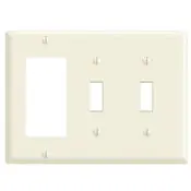 Leviton 80421-W 3-Gang Combination Wallplate (2 Toggle / 1 Decora) Green