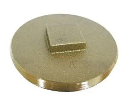 Gene Rich 1687 1-1/2 in IPS MNPT Cast Brass Raised Head Southern Code Cleanout Plug