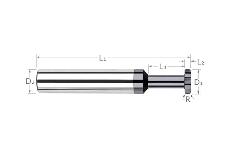 Harvey Tool 987760-C3 Standard Slotting Keyseat Cutter, 1/2 in Dia Cutter, 3 in OAL
